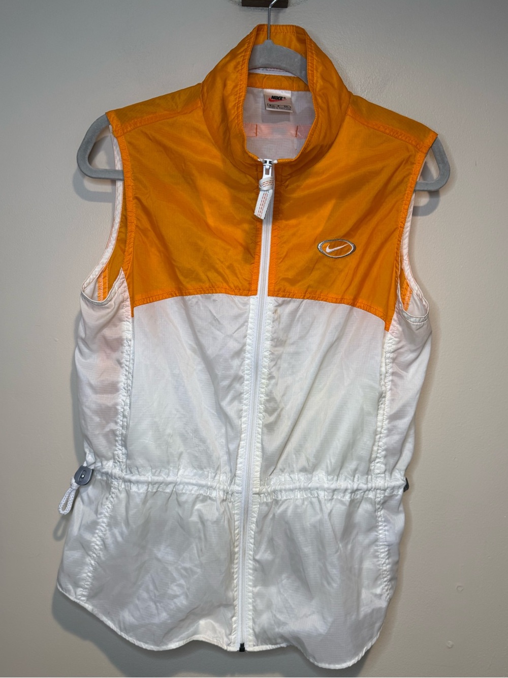 Vintage Nike Dri-Fit Running Vest Women S Orange White Ombre Gradient Y2K